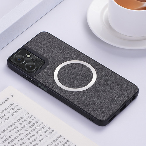 Moto G 5G 2024 CD Magsafe Magnetic Cloth Texture Phone Case - Grey